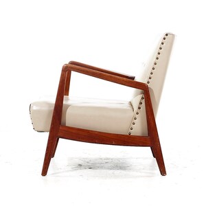 Jens Risom Mid Century Model U430 Walnut Lounge Chair mcm image 5