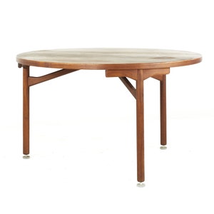 Jens Risom Mid Century Dining Table Walnut with 3 Legs mcm image 2