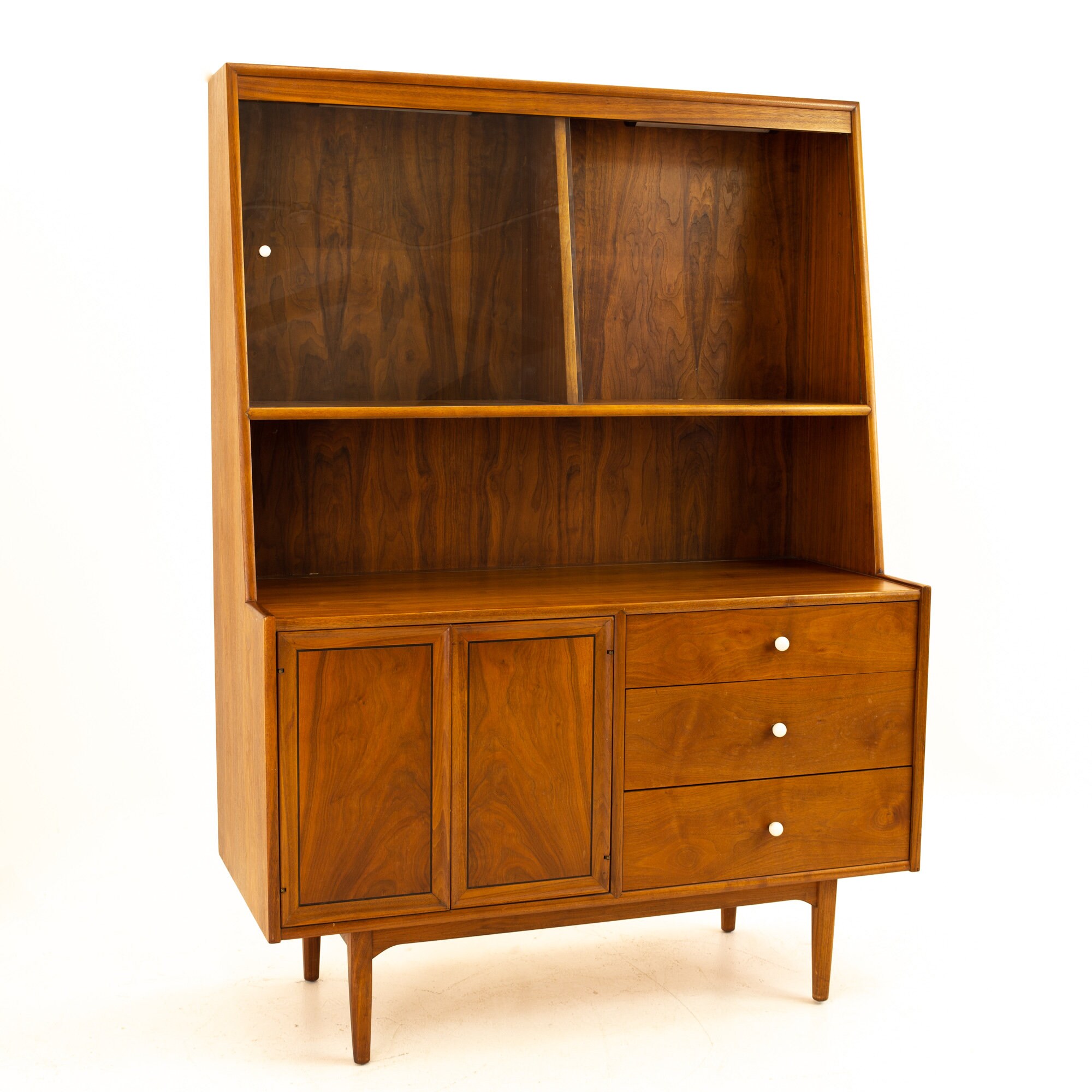 Kipp Stewart for Drexel Declaration Mid Century Walnut Buffet