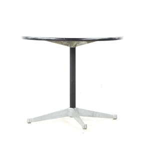 Eames for Herman Miller Mid Century Round White Laminate Side Table mcm image 7