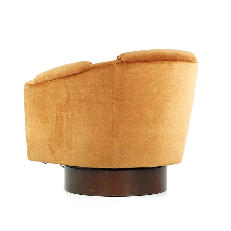 Adrian Pearsall for Craft Associates Mid Century Walnut Swivel Chair mcm image 6