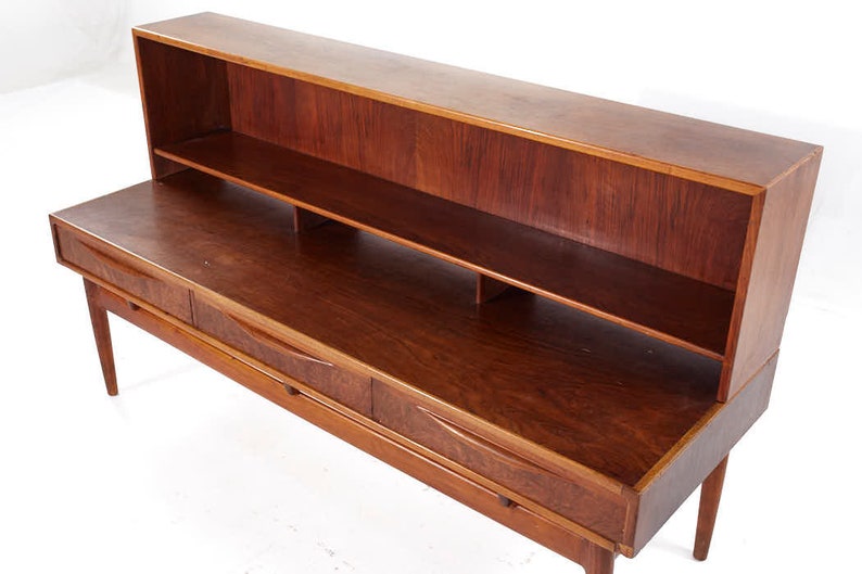 Kurt Ostervig Mid Century Danish Rosewood Low Credenza Bookcase mcm image 9