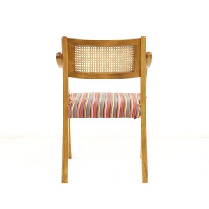 Thonet Style Mid Century Rattan and Bentwood Arm Chairs Set of 4 mcm image 8