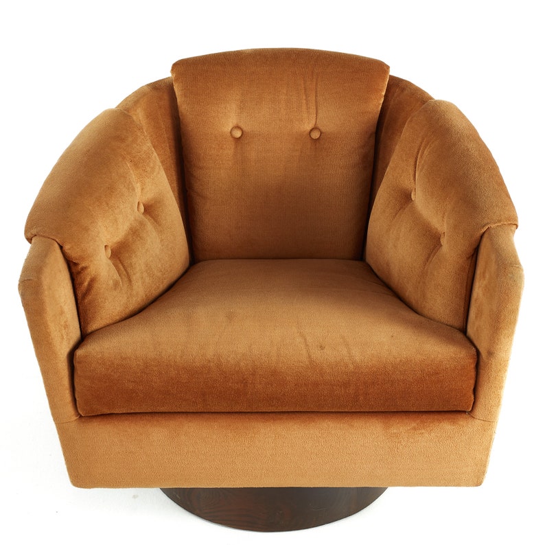 Adrian Pearsall for Craft Associates Mid Century Walnut Swivel Chair mcm image 9