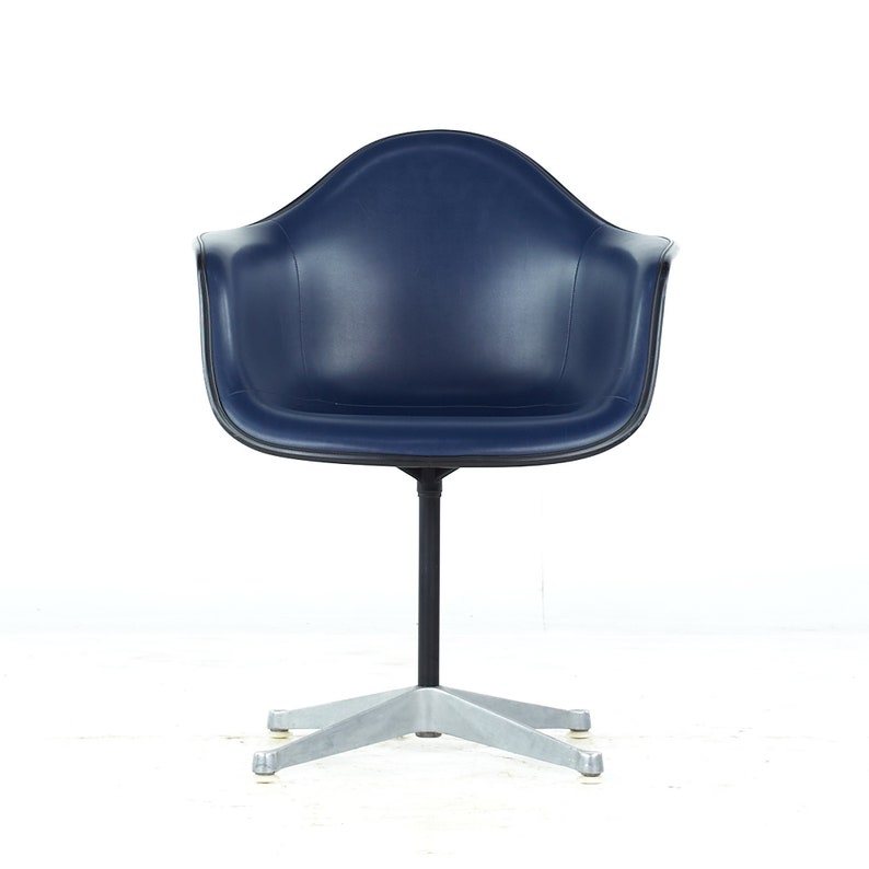 Charles Eames for Herman Miller Mid Century Upholstered Shell Office Chair mcm image 2