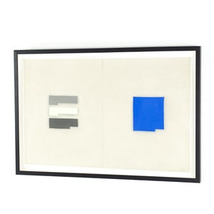 Suzanne Caporael Mid Century Elements of Pigment Etching with Gouache and Pencil mcm image 3