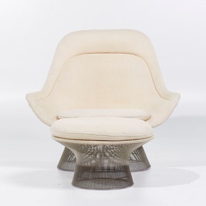 Warren Platner for Knoll Mid Century Easy Lounge Chair and Ottoman mcm image 2