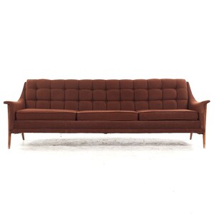 Kroehler Avant Mid Century Walnut Sofa mcm image 2