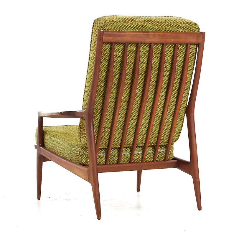 Selig Style Mid Century Walnut Lounge Chair mcm image 6
