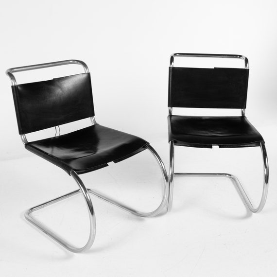 Mart Stam For Fasem Model S33 Mid Century Leather And Chrome Fasem Model S33 Mid Century Leather, Mart Stam Chair Replacement Parts