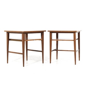 Paul McCobb for Calvin Mid Century Side Table Nightstands Pair mcm image 2