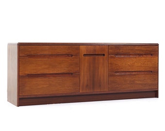Westnofa Style Mid Century Danish Rosewood Lowboy Dresser - mcm