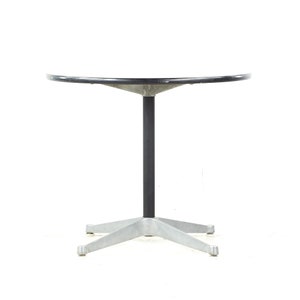 Eames for Herman Miller Mid Century Round White Laminate Side Table mcm image 4