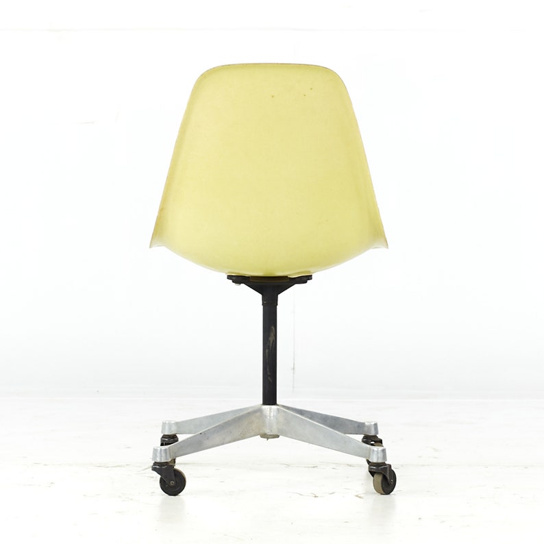 Charles and Ray Eames for Herman Miller Mid Century Fiberglass Wheeled Shell Chair mcm image 7
