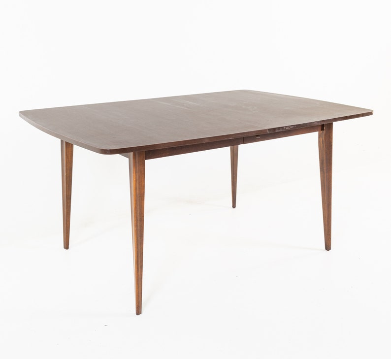 Broyhill Style Mid Century Mesa de comedor laminada de nogal mcm imagen 1