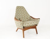 Restored Adrian Pearsall for Craft Associates Mid Century Lowback Lounge Chair - mcm