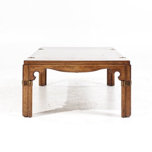 Drexel Contemporary Walnut and Brass Coffee Table image 5