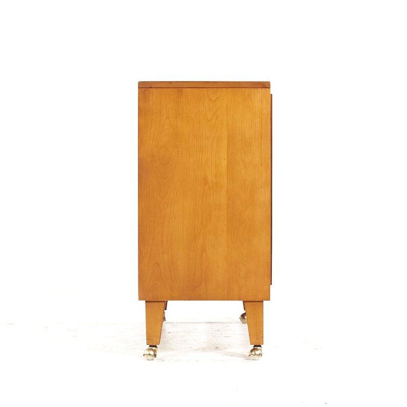 Leslie Diamond Conant Ball Mid Century Birch Record Cabinet mcm image 5