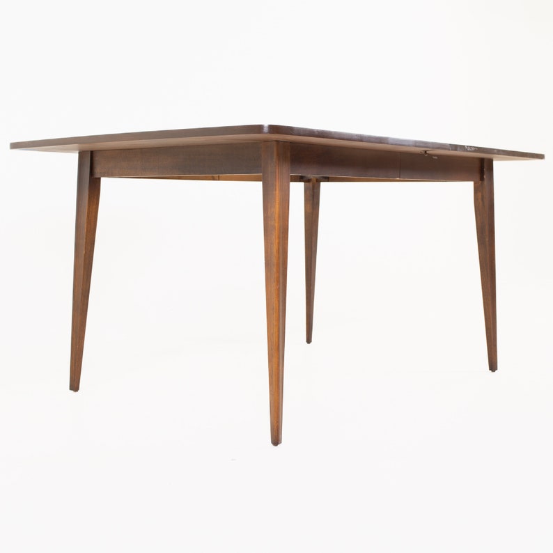 Broyhill Style Mid Century Mesa de comedor laminada de nogal mcm imagen 7