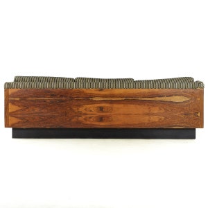 Milo Baughman Style Mid Century Rosewood Case Sofa mcm image 6