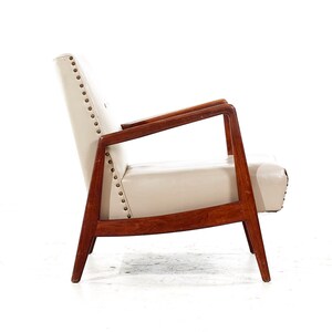 Jens Risom Mid Century Model U430 Walnut Lounge Chair mcm image 4