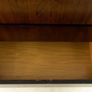 Lane Mid Century Walnut 6 Drawer Lowboy Dresser on Plinth Base mcm image 7