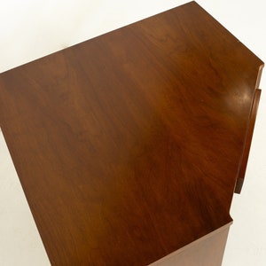 Kipp Stewart for American Design Foundation Mid Century Solid Cherry Corner Desk mcm image 5
