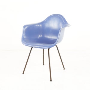 Eames for Herman Miller Mid Century Blue Fiberglass Shell Chair mcm image 3