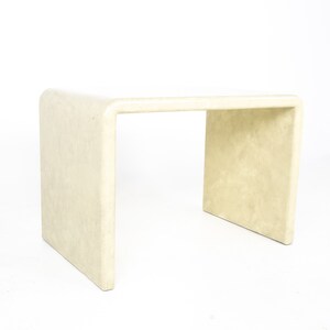 Karl Springer Lacquered Goat Skin Side End Table - mcm