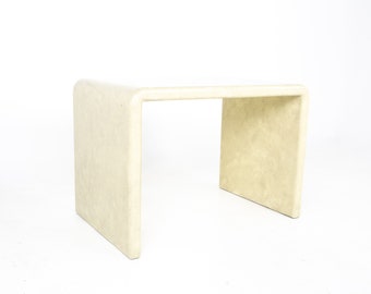 Karl Springer Lacquered Goat Skin Side End Table - mcm