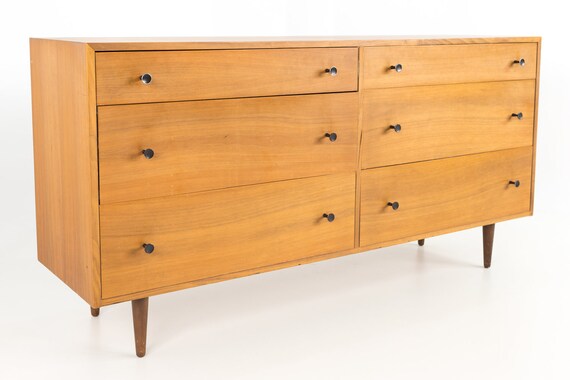 Milo Baughman For Glenn Of California Walnut 6 Drawer Mid Etsy