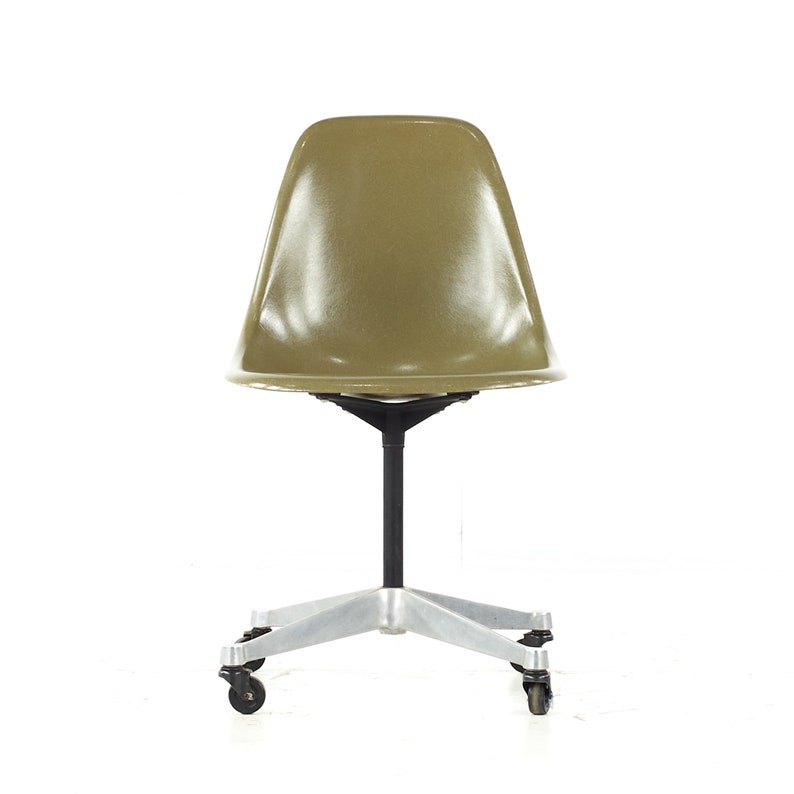 Charles and Ray Eames for Herman Miller Mid Century Wheeled Shell Chair mcm image 2