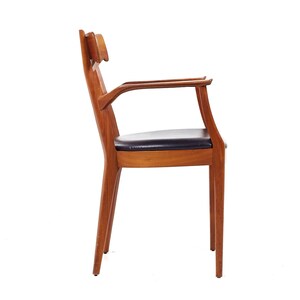 Kipp Stewart for Drexel Declaration Mid Century Walnut Dining Chairs Set of 8 mcm image 7