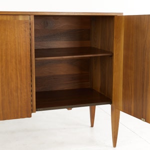 Gio Ponti for Singer and Sons Mid Century Walnut Model 2160 Cabinet mcm image 6
