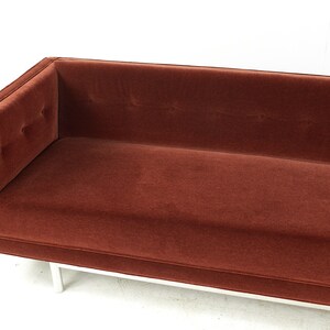 Jack Cartwright Mid Century Chrome and Mohair Sofa mcm image 7