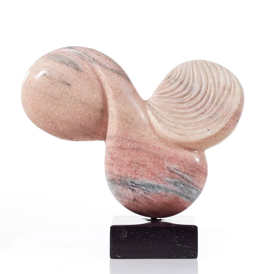 Post Modern Abstract Pink Marble Sculpture - mcm 