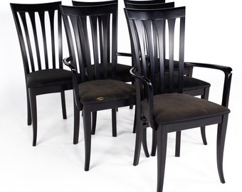 Sibau Italian Black High Back Dining Chairs - Set of 6