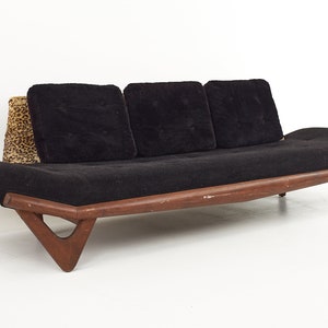 Adrian Pearsall Mid Century Walnut Gondola Sofa - mcm