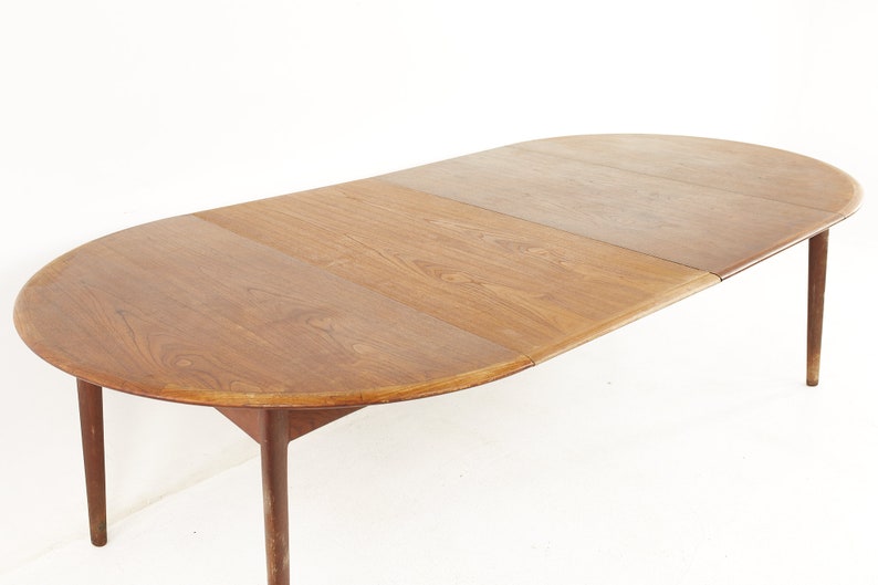 Uldum Mobelfabrik Style Mid Century Danish Teak Round Dining Table mcm image 9