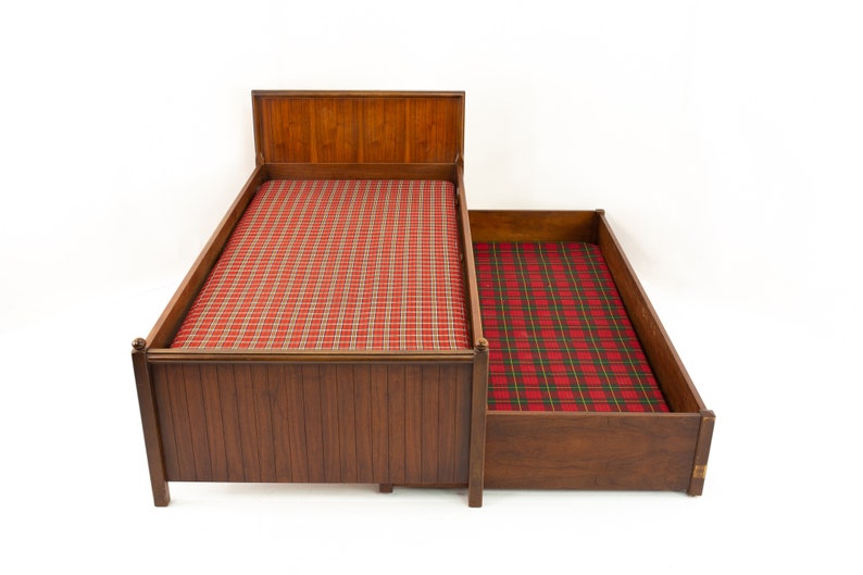 Lane Mid Century Trundle Bed mcm Etsy