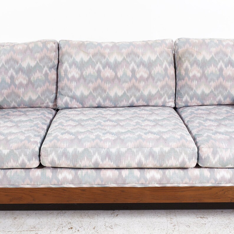 Founders Mid Century Cane and Walnut Sofa mcm image 8