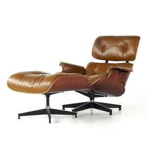 Charles and Ray Eames Mid Century Cherry Lounge Chair mcm image 3