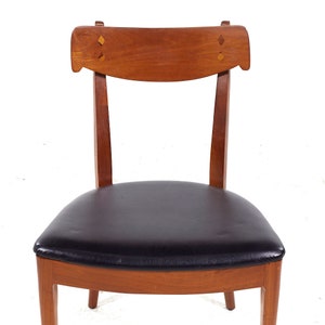 Kipp Stewart for Drexel Declaration Mid Century Walnut Dining Chairs Set of 8 mcm image 6
