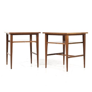 Paul McCobb for Calvin Mid Century Side Table Nightstands Pair mcm image 3