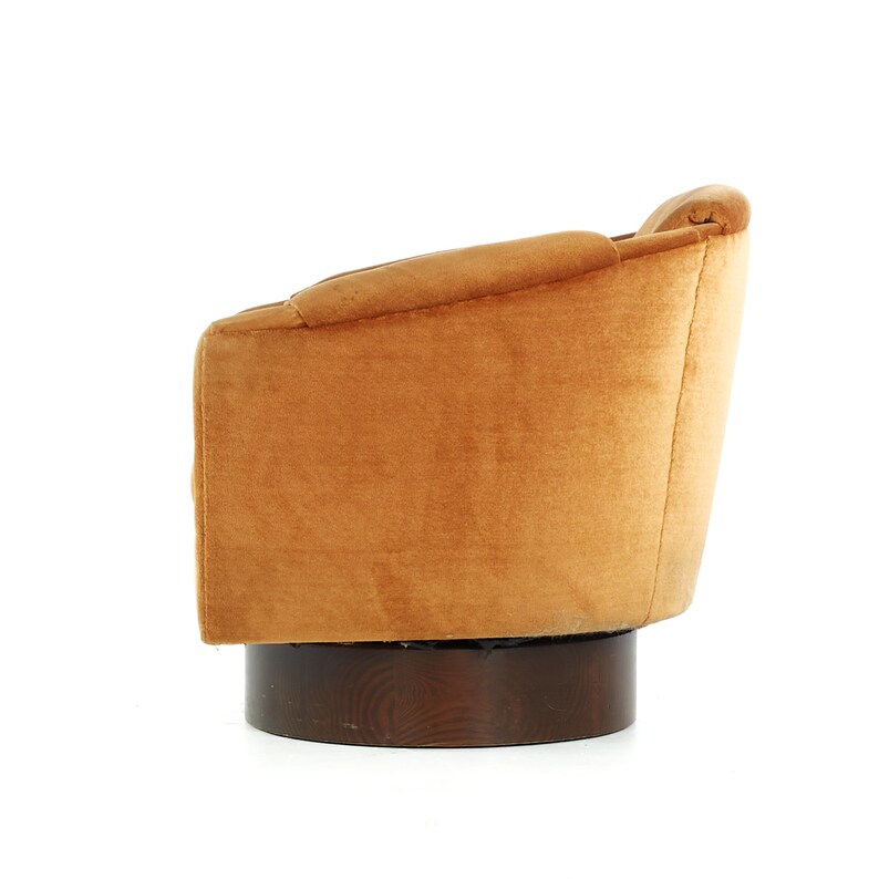 Adrian Pearsall for Craft Associates Mid Century Walnut Swivel Chair mcm image 5