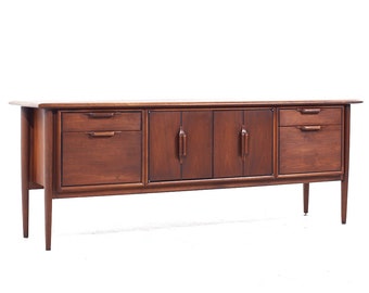 Alma Castilian Mid Century Walnut Credenza - mcm