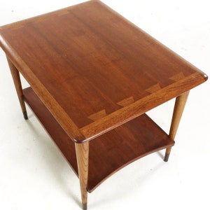 Lane Acclaim Mid Century Walnut Dovetail Side Table mcm image 9