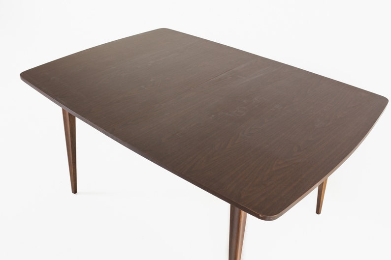 Broyhill Style Mid Century Mesa de comedor laminada de nogal mcm imagen 5