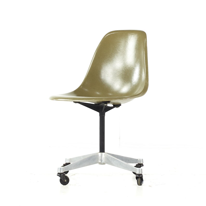 Charles and Ray Eames for Herman Miller Mid Century Wheeled Shell Chair mcm image 3