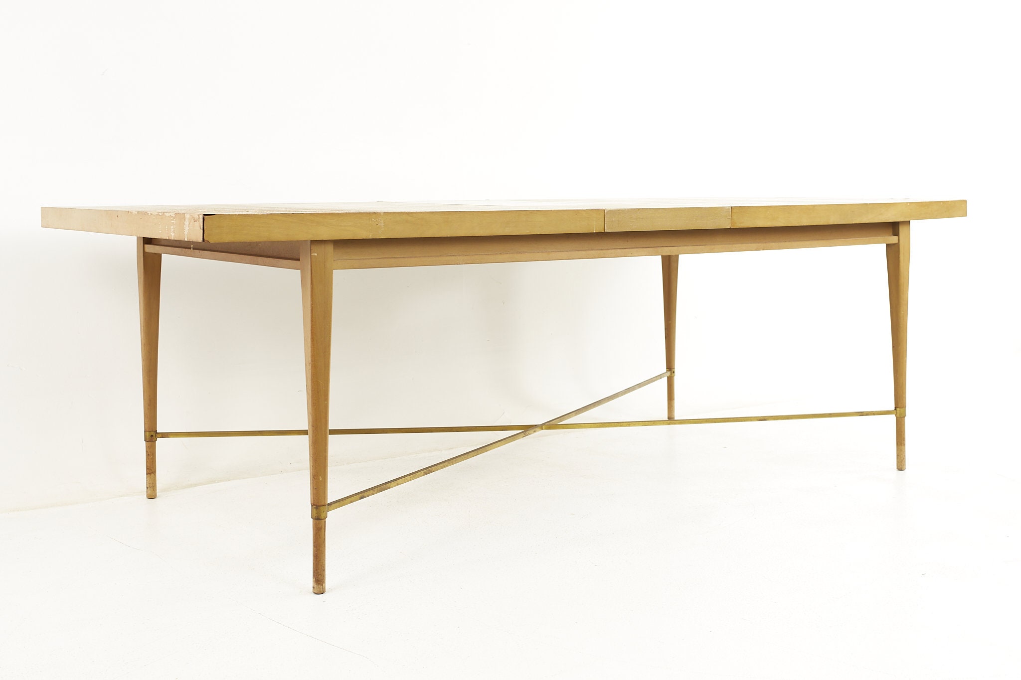 Paul Mccobb for Calvin Mid Century Brass X Base Dining Table Mcm Etsy UK